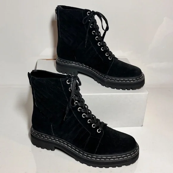 Vince Camuto x Fashion Jackson Puchenie Suede Lace-Up Hiker Boots - Picture 4 of 6